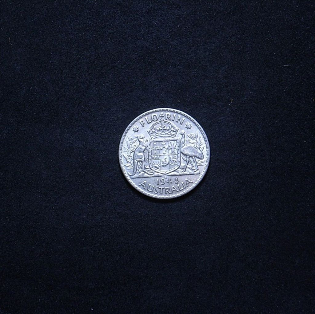 Aus Florin 1944s reverse showing overall appearance