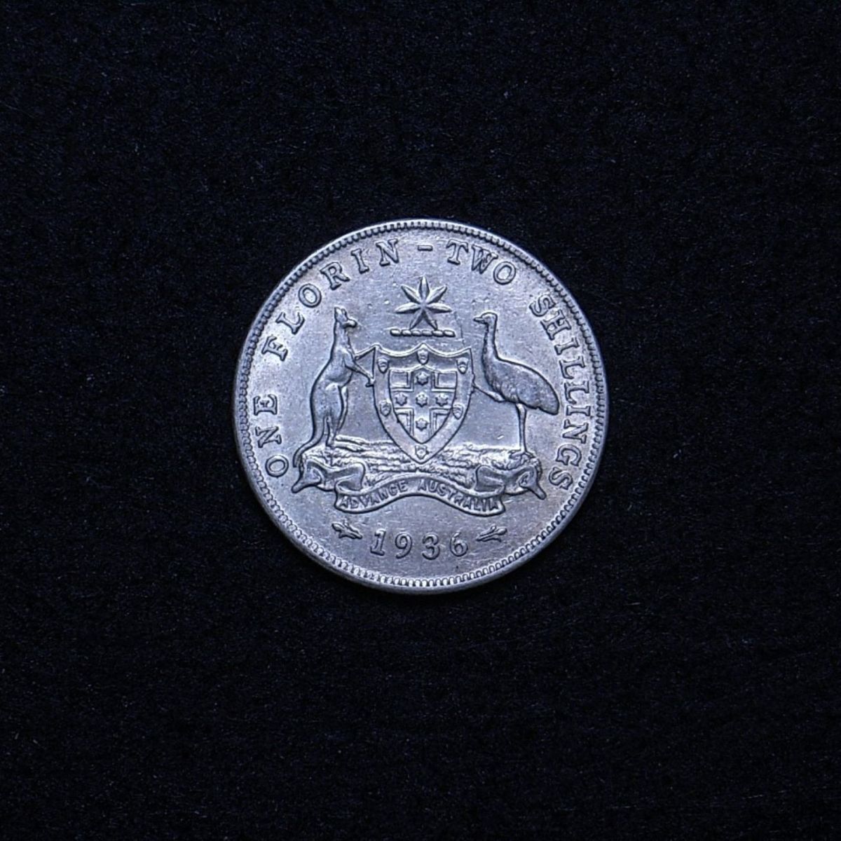 Aus Florin 1936 reverse showing overall appearance