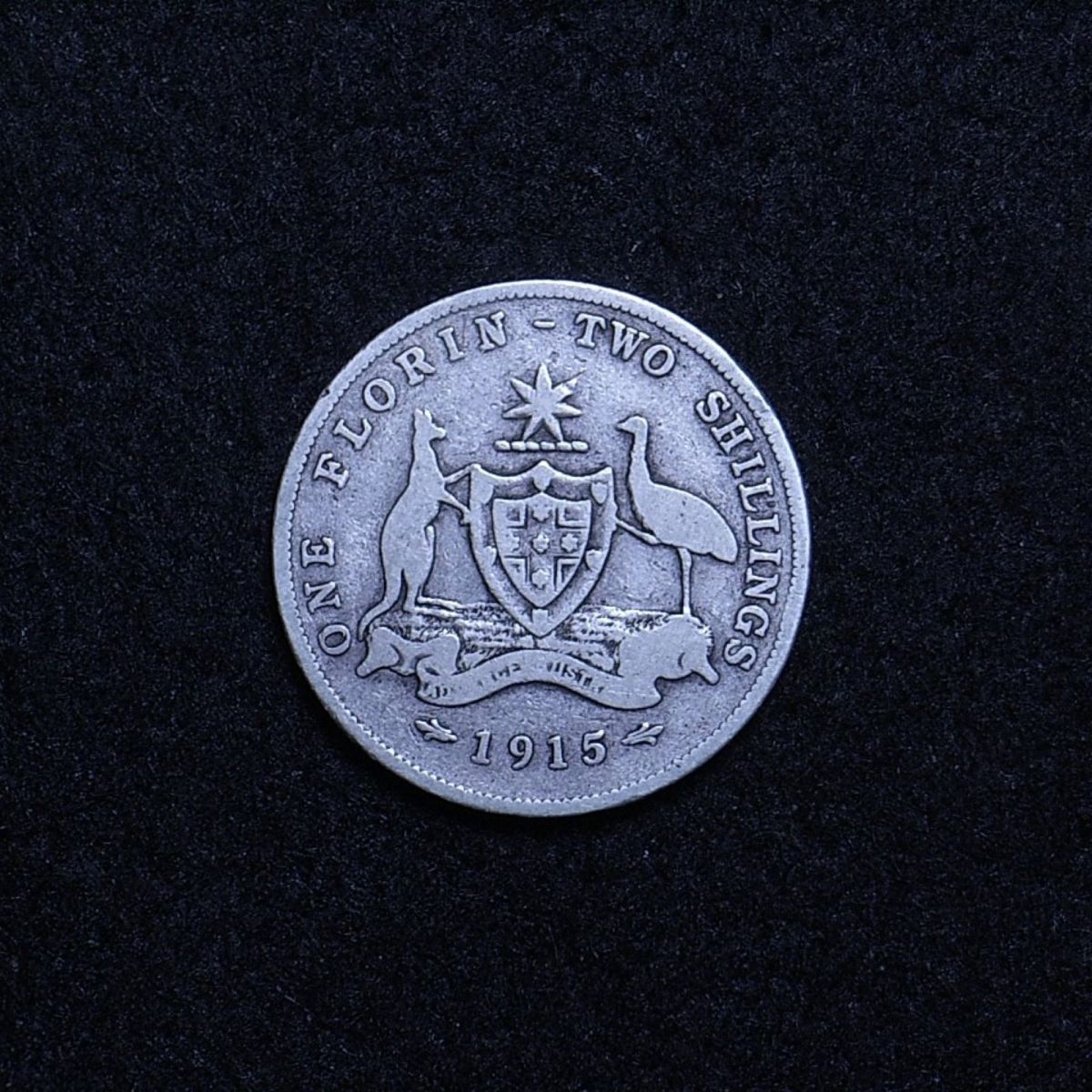Aus Florin 1915 reverse showing overall appearance