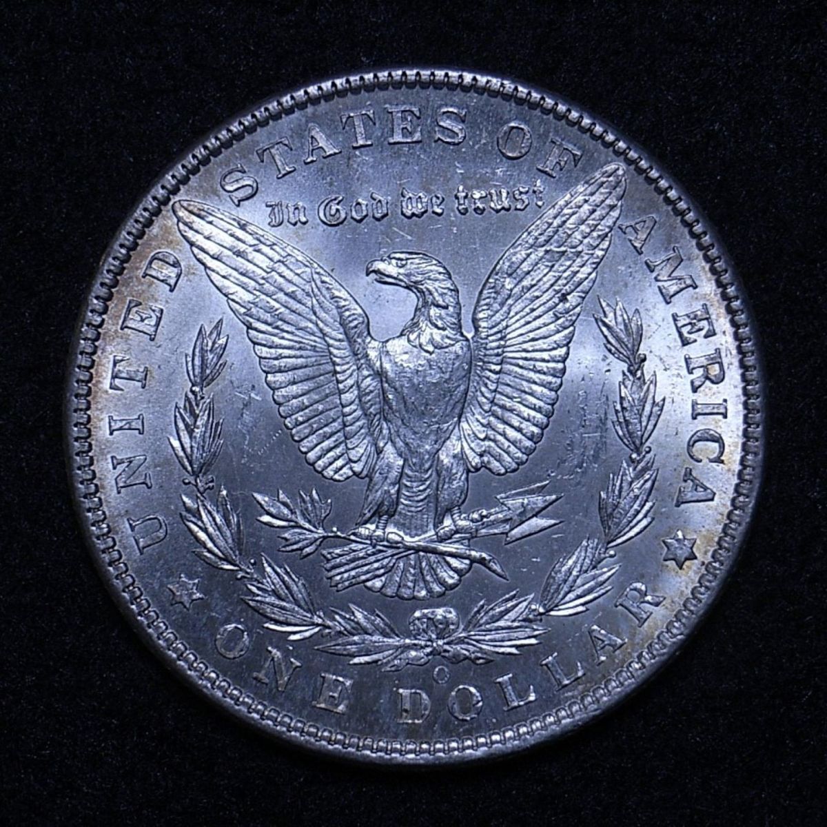 Close up US Morgan Dollar 1902-O reverse